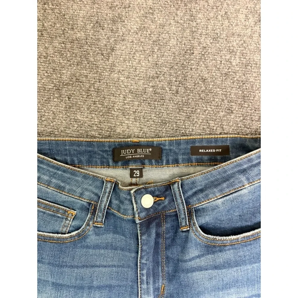 Judy Blue Relaxed Fit Jeans Womens Medium Wash Tapered Denim JB821103-JS Size 29